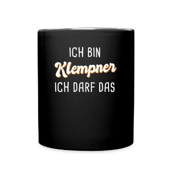 Klempner - Tasse einfarbig - Schwarz - Vorne