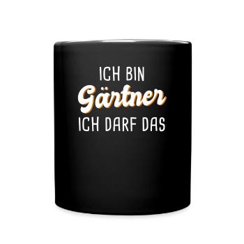 Gärtner - Tasse einfarbig - Schwarz - Vorne