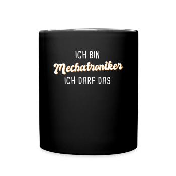 Mechatroniker - Tasse einfarbig - Schwarz - Vorne