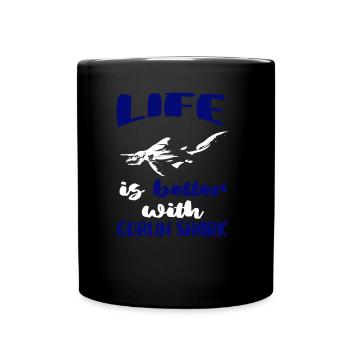 Liebt Kobold Hai Geschenk - Tasse einfarbig - Schwarz - Vorne