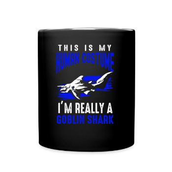 Liebt Kobold Hai Geschenk - Tasse einfarbig - Schwarz - Vorne