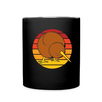 Großer Kiwi-Vogel Zealnds lieben es, Vögel zu beob - Tasse einfarbig - Schwarz - Vorne