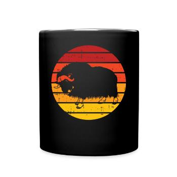 Liebt Awesome Animal Ox - Tasse einfarbig - Schwarz - Vorne