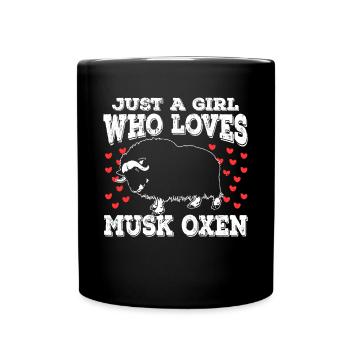 Liebt Awesome Animal Ox - Tasse einfarbig - Schwarz - Vorne