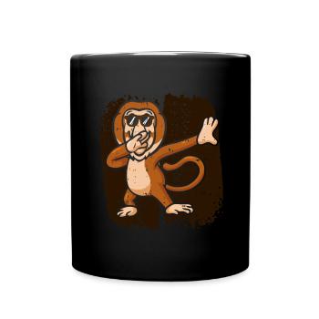 Proboscis-Affe Langnase - Tasse einfarbig - Schwarz - Vorne