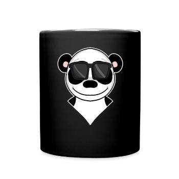 Panda - cool panda bear - Full Colour Mug - black - Front