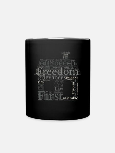 Freedom Of Speech - Wordcloud - Full Colour Mug - black