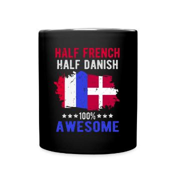 Half French Half Dane - Full Colour Mug - black - Front