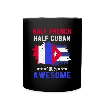 Half French Half Cuban - Full Colour Mug - black - Front