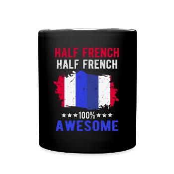 Half French Half French - Full Colour Mug - black - Front