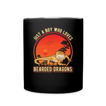 Dragon barbu Garçon Barbu Dragon barbu - Mug uni - noir - Devant