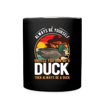 Duck Gift Duck Breeder - Full Colour Mug - black - Front