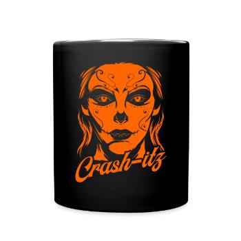 Frontdesign La Muerta handmade by Crashitz - Tasse einfarbig - Schwarz - Vorne