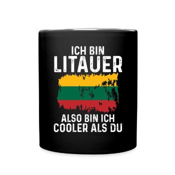Litauen Litauer Litauisches - Tasse einfarbig - Schwarz - Vorne