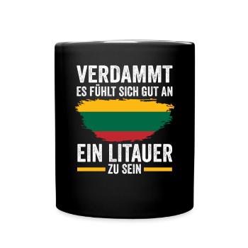Litauen Litauer Litauisches - Tasse einfarbig - Schwarz - Vorne