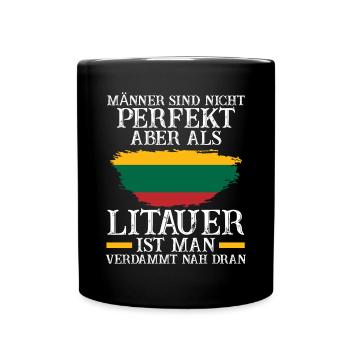 Litauen Litauer Litauisches - Tasse einfarbig - Schwarz - Vorne