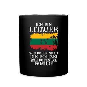 Litauen Litauer Litauisches - Tasse einfarbig - Schwarz - Vorne