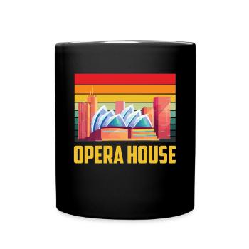 Sydney Skyline Australia Opera House Concert - Full Colour Mug - black - Front