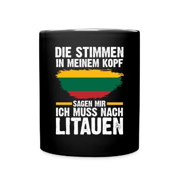 Litauen Litauer Litauisches - Tasse einfarbig - Schwarz - Vorne