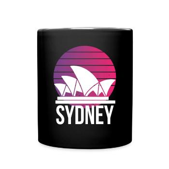 Sydney Australien Wahrzeichen Opernhaus - Tasse einfarbig - Schwarz - Vorne