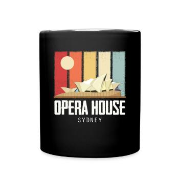 Sydney Opera House Australia Sunrise - Full Colour Mug - black - Front