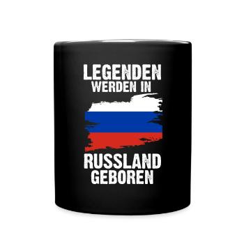 Russland Russen Russisches - Tasse einfarbig - Schwarz - Vorne