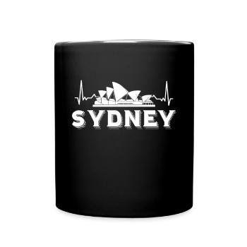 Sydney Heartbeat Opera House Australia - Full Colour Mug - black - Front