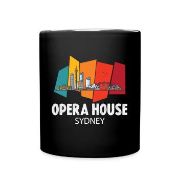 Opernhaus Skyline Sydney Australien Sinfonie - Tasse einfarbig - Schwarz - Vorne