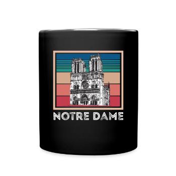 Notre Dame Cathedral Paris city centre - Full Colour Mug - black - Front
