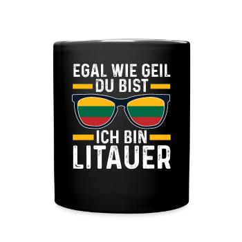 Litauer Litauisches Litauen - Tasse einfarbig - Schwarz - Vorne