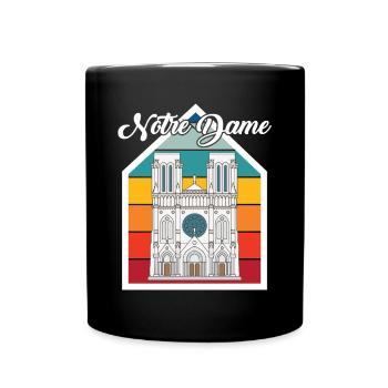 Nostalgia Notre Dame Paris Cathedral French - Full Colour Mug - black - Front