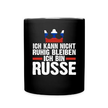 Russland Russen Russisches - Tasse einfarbig - Schwarz - Vorne