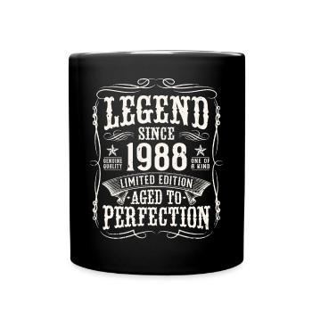 Legende 1988 Jahrgang Geburtstag Geschenk - Tasse einfarbig - Schwarz - Vorne