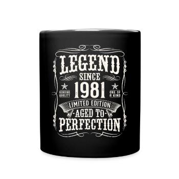 Légende 1981 Vintage Cadeau d’anniversaire - Mug uni - noir - Devant