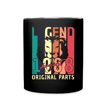 Salutations d’anniversaire pour août 1988 - Mug uni - noir - Devant