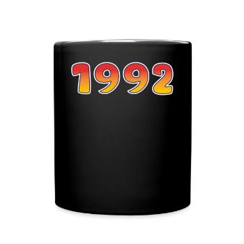 Year 1992 In Orange - Yellow Design - Full Colour Mug - black - Front