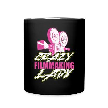 Cinéaste fou - Mug uni - noir - Devant