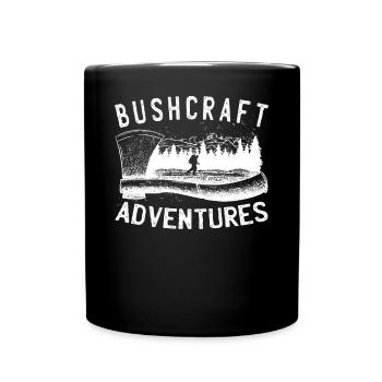 Bushcrafter Survival offroads Outdoor-Camping - Tasse einfarbig - Schwarz - Vorne