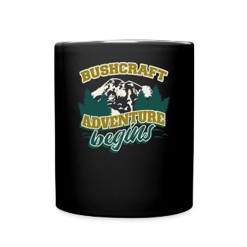 Bushcrafter Survival-adventure Outdoor Camping - Full Colour Mug - black - Front