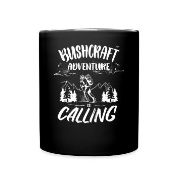 Bushcrafter Survival Hiking Outdoor Camping - Full Colour Mug - black - Front