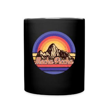 Machu Picchu Inka Peru Ruinenstadt - Tasse einfarbig - Schwarz - Vorne
