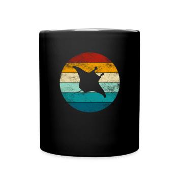 Stingray Manta Rays Retro Cadeau - Mug uni - noir - Devant