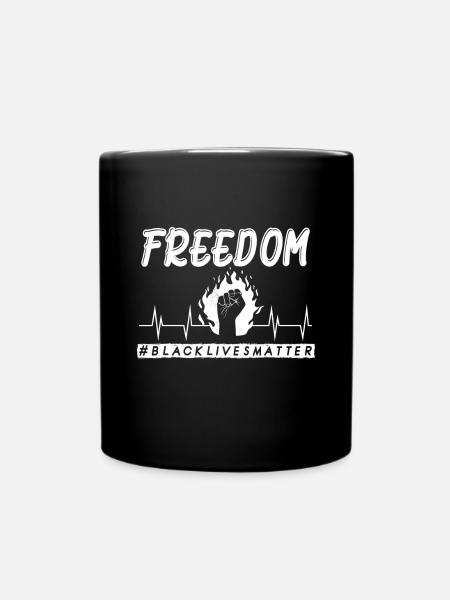 Freedom Fist Black Afrique du Sud Heartbeat - Mug uni - noir