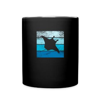 Stingray Manta Rays Retro Cadeau - Mug uni - noir - Devant