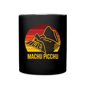 Machu Picchu Berg Peru Inka Weg - Tasse einfarbig - Schwarz - Vorne