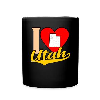 J’adore le cadeau de l’Utah - Mug uni - noir - Devant