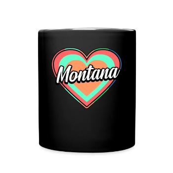 Cadeau de cœur coloré du Montana - Mug uni - noir - Devant