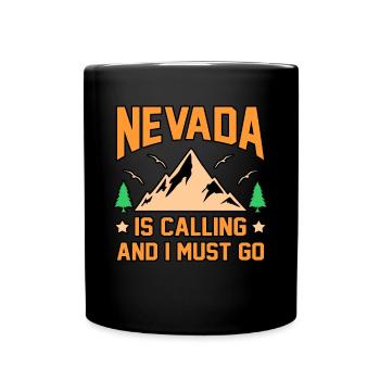 Travel nevada gift - Full Colour Mug - black - Front