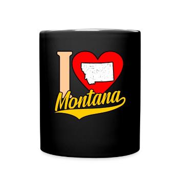 Cadeau Heart montana - Mug uni - noir - Devant