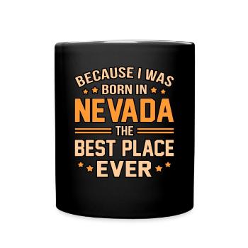Born In the best place nevada cadeau - Mug uni - noir - Devant